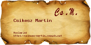 Csikesz Martin névjegykártya